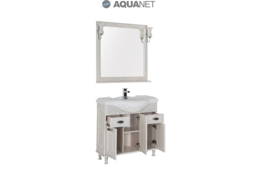 Комплект мебели Aquanet Тесса 85 жасмин/серебро